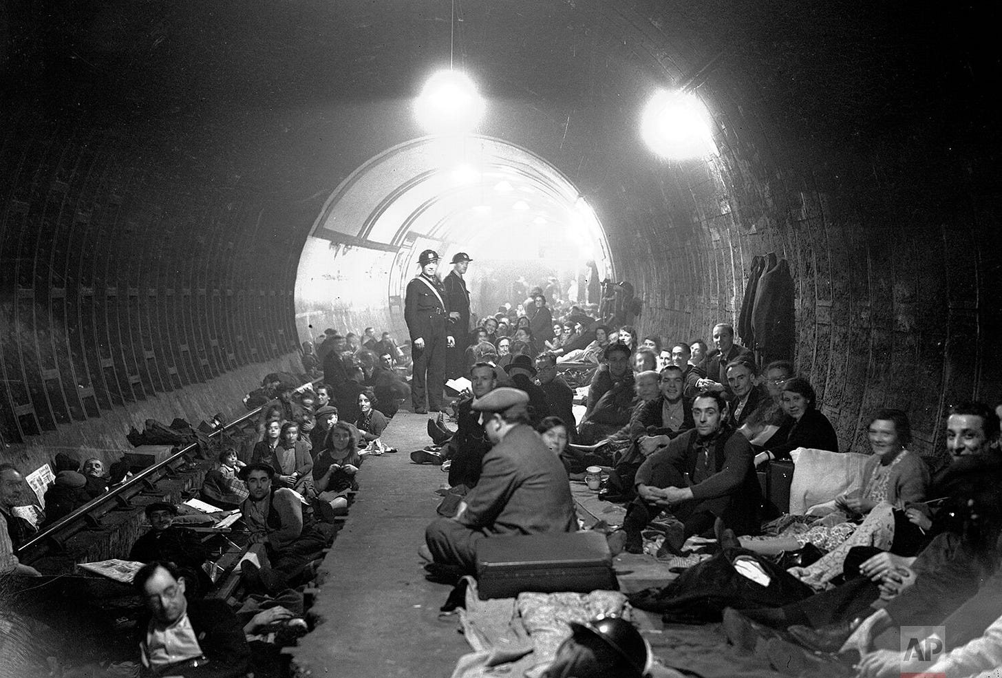 Underground refuge: A London subway station, designed for transportation, serves as a vital air-raid shelter on Oct. 8, 1940. Despite cramped conditions, it offered essential safety from the ceaseless night-long German bombing raids on the capital. Underground refuge: A London subway station, designed for transportation, serves as a vital air-raid shelter on Oct. 8, 1940. Despite cramped conditions, it offered essential safety from the ceaseless night-long German bombing raids on the capital.