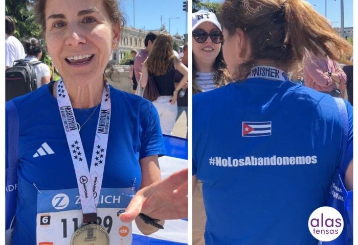 E. Gutiérrez corre maratón con la camiseta #NoLosAbandonemos E. Gutiérrez corre maratón con la camiseta #NoLosAbandonemos