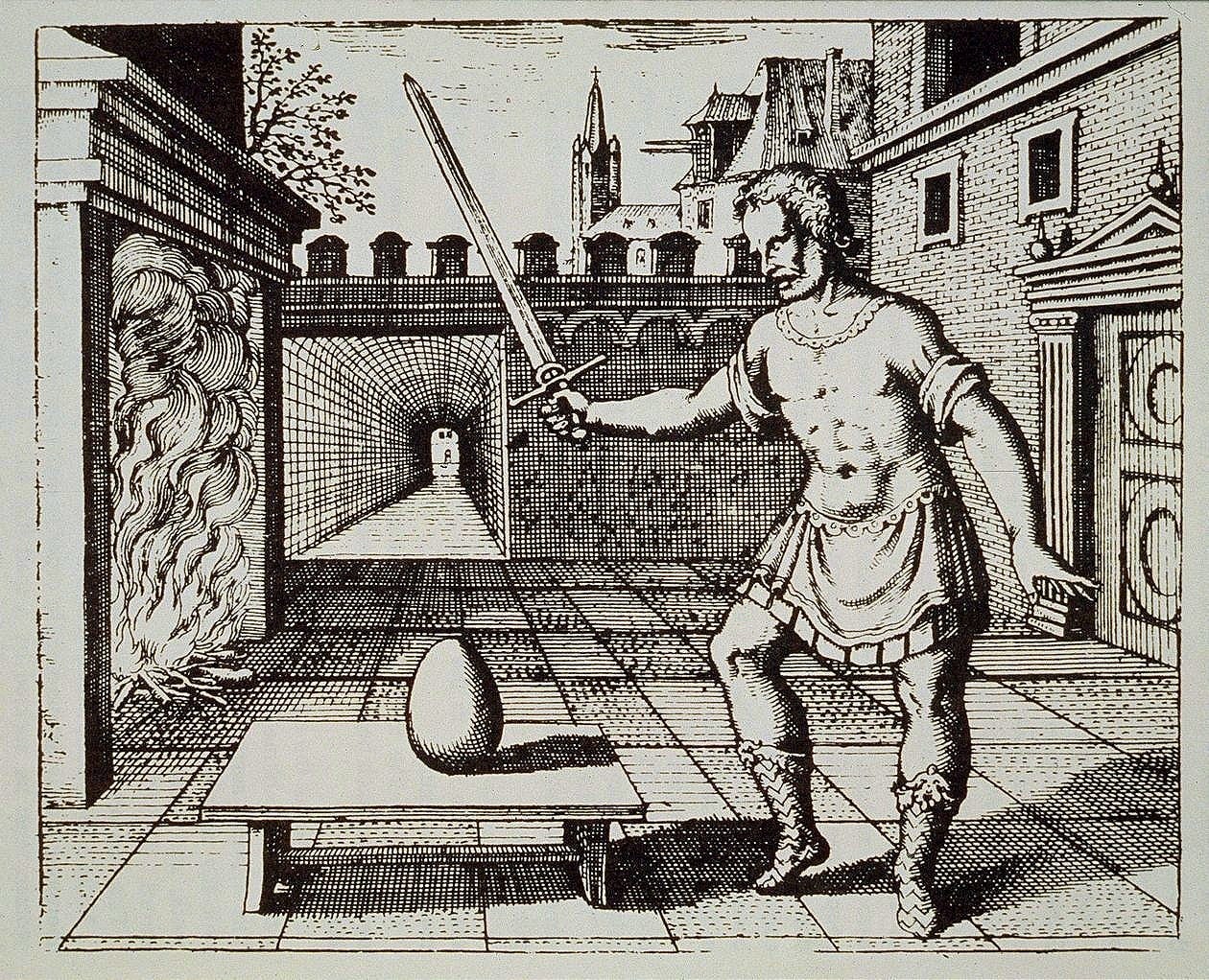Alchemical Allegory: The Philosophers Egg, from Srutinium Chymicum by Michael Majer, illustrated in a history of magic published late 19th century by German School