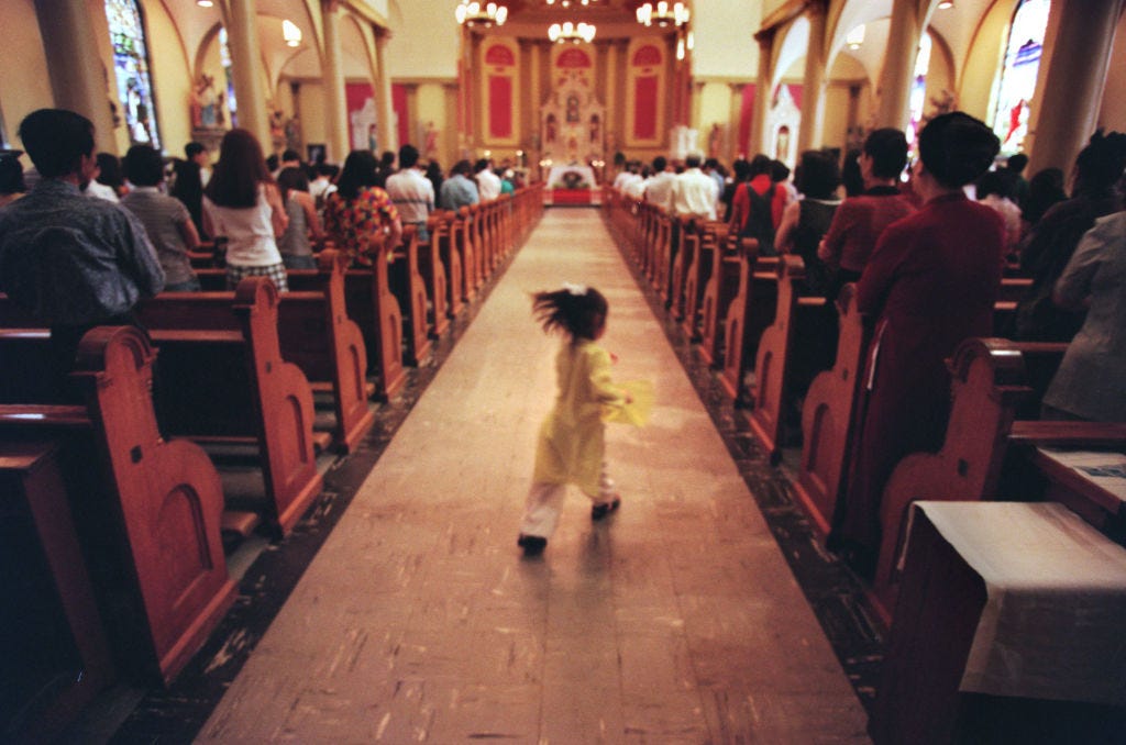 Sunday morning mass at St. Adalbert's Catholic Church in St. Paul. June 12, 1997 (Photo by RITA REED/Star Tribune via Getty Images) Sunday morning mass at St. Adalbert's Catholic Church in St. Paul. June 12, 1997 (Photo by RITA REED/Star Tribune via Getty Images)