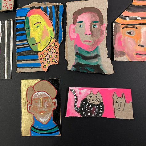 Oil marker portraits by Miz Katie