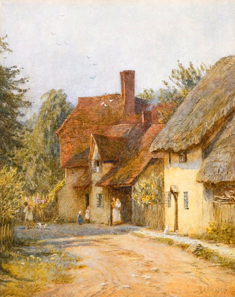 East Hagbourne, Berkshire - Under the Malthouse, Hambledon, Surrey - Girl in a pinnk bonnet