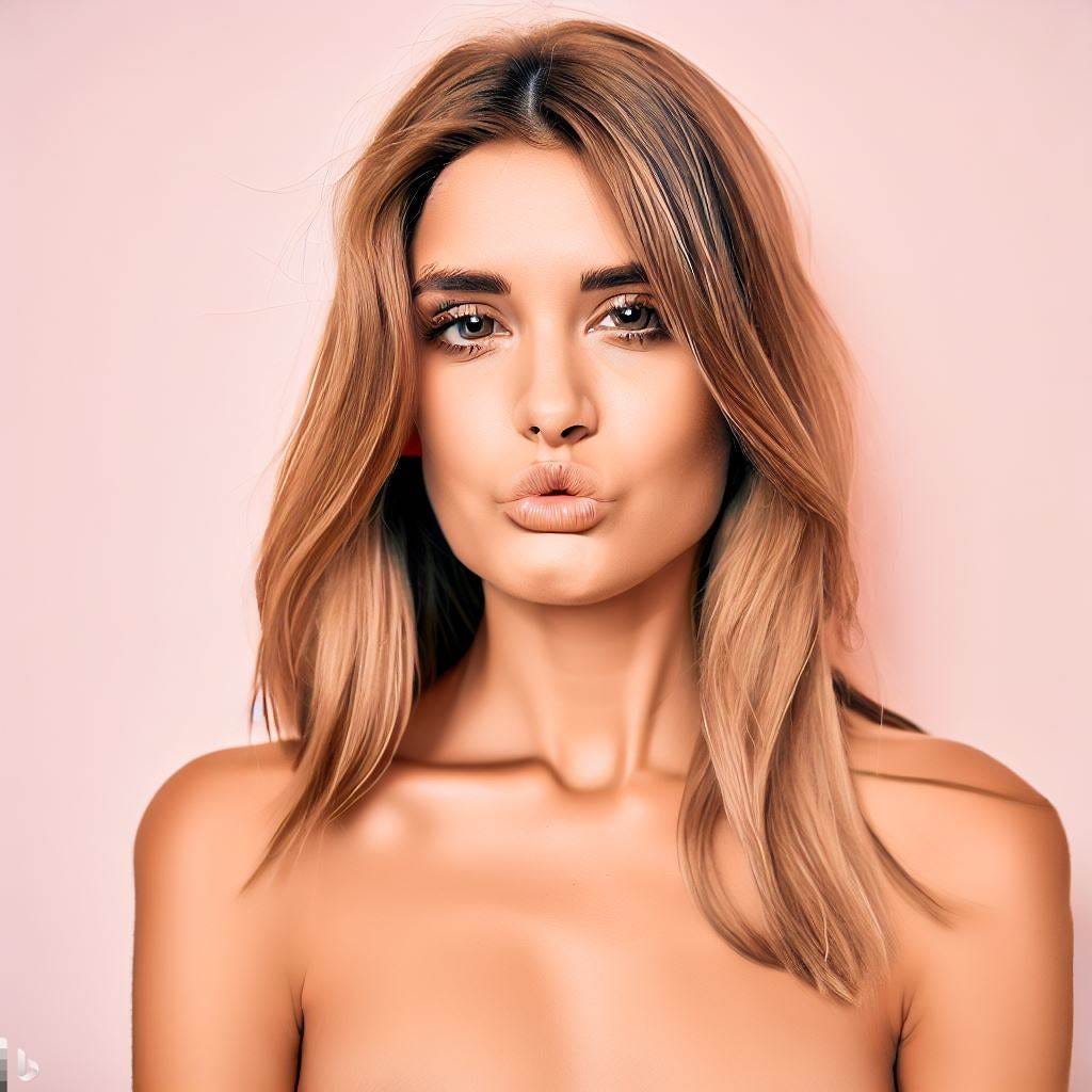 a influencer girl promoting face surgery 