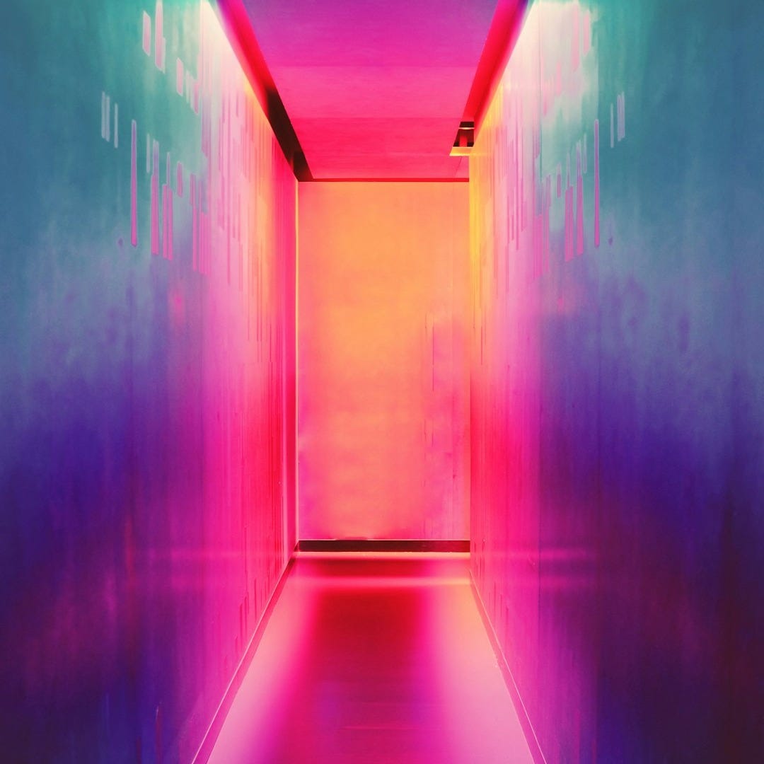 multicolored hallway multicolored hallway