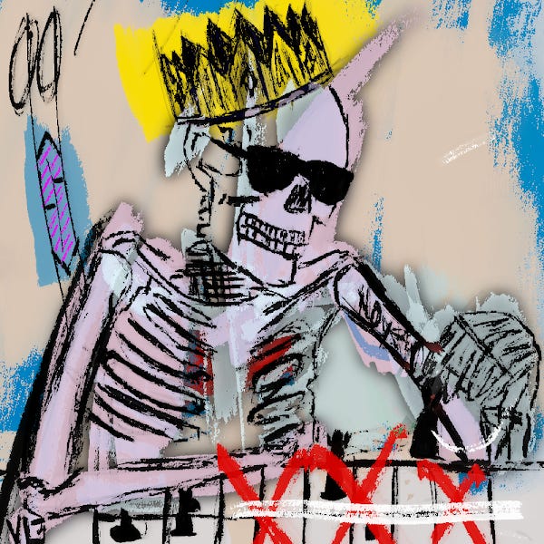 The Gentleman Skeleton of Venice Beach - by Douglas Crets