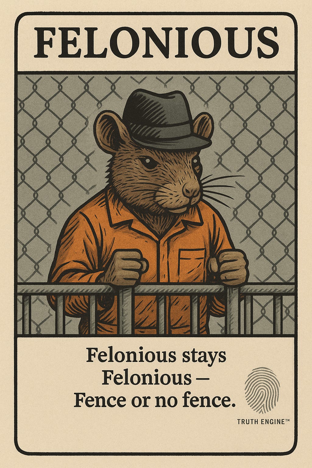 Felonious stays Felonious—fence or no fence.