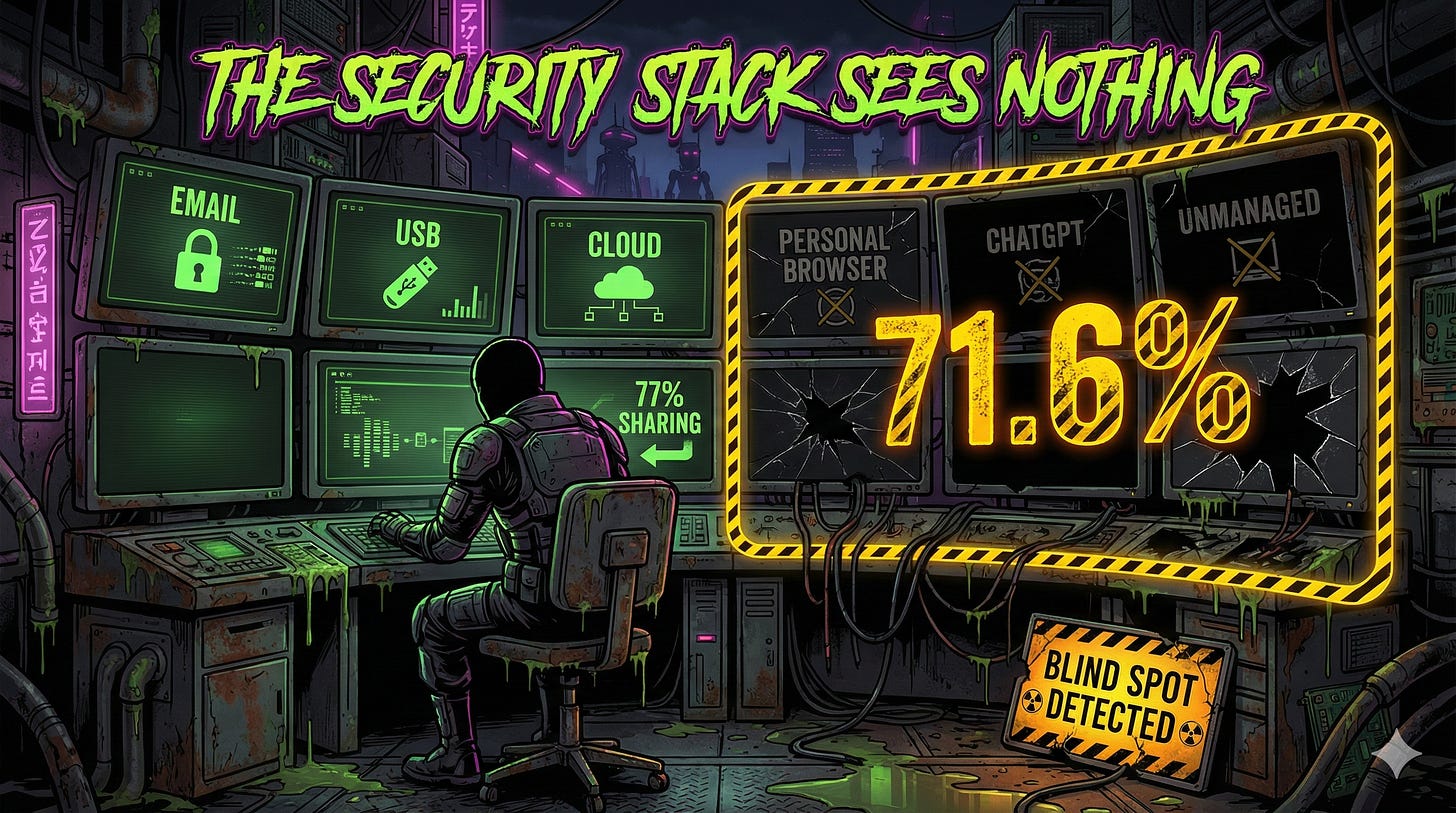 Shadow AI security blind spots - 77% of employees share data via ChatGPT through unmonitored personal accounts