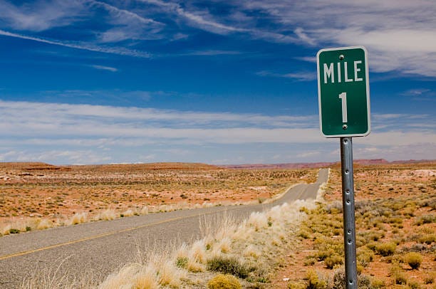 Mile 1 marker