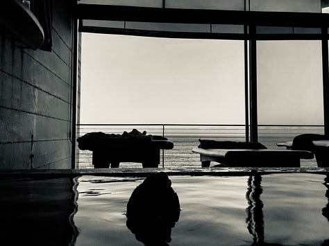 In silence: Esalen Institue; Soquel Cove, Sea Cliff Beach; pathway to Freedom,; Himeji, Japan; Moustiers St-Marie, France, off the Coast of Northern California