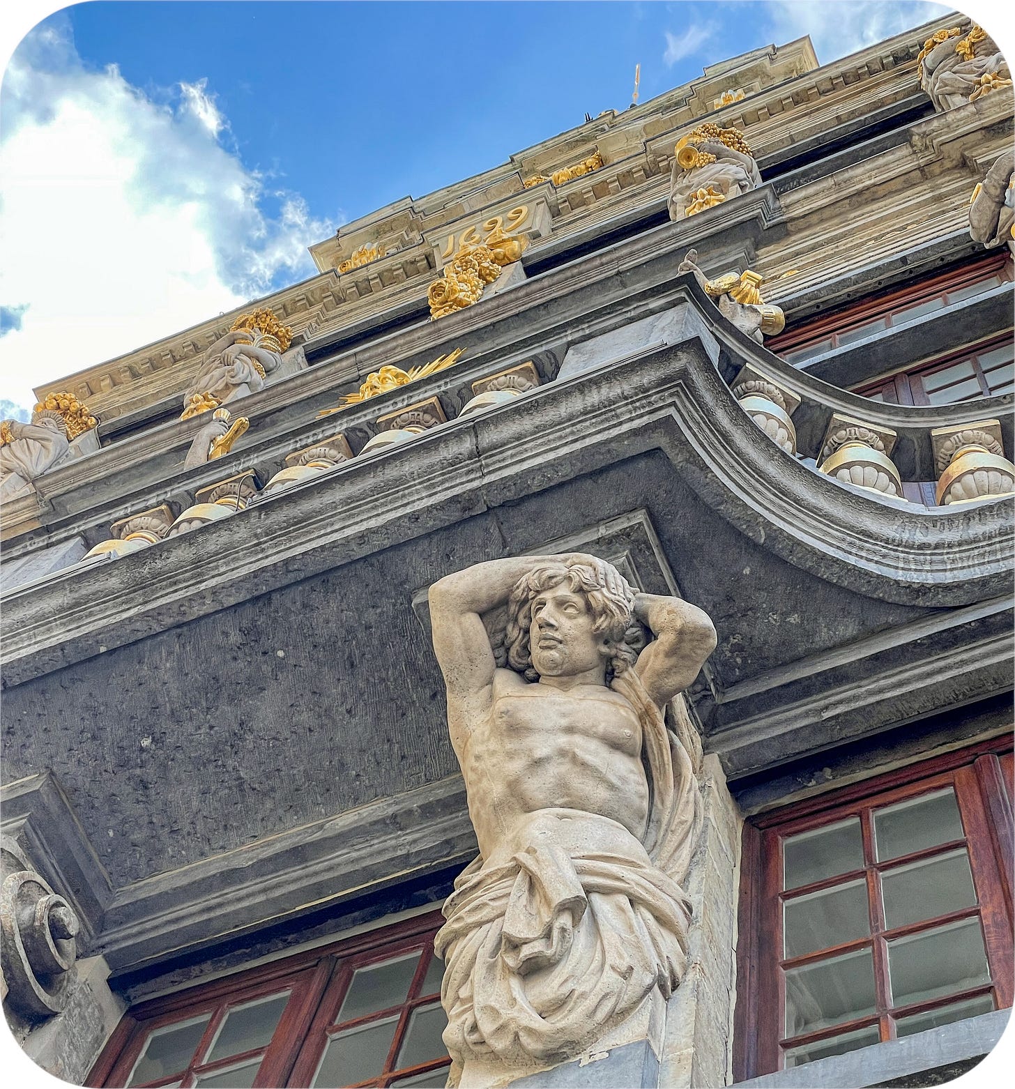 Architecural detail, Grand-Place. Brussels, Belgium