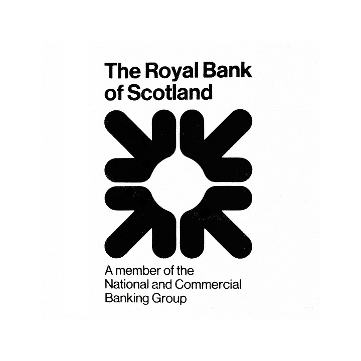 Mark Woodham & Allied international Designers' 1968 logo for The Royal Bank of Scotland