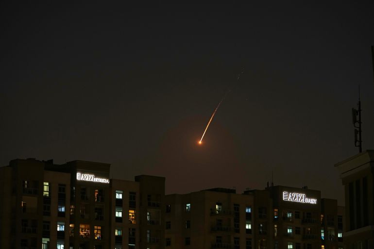 A projectile falls over Dubai on February 28, 2026 A projectile falls over Dubai on February 28, 2026