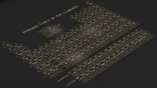 periodic table of the elements on black blackground,history of chemical elements, represents the atomic number and symbol.,3d rendering periodic table of the elements on black blackground,history of chemical elements, represents the atomic number and symbol.,3d rendering