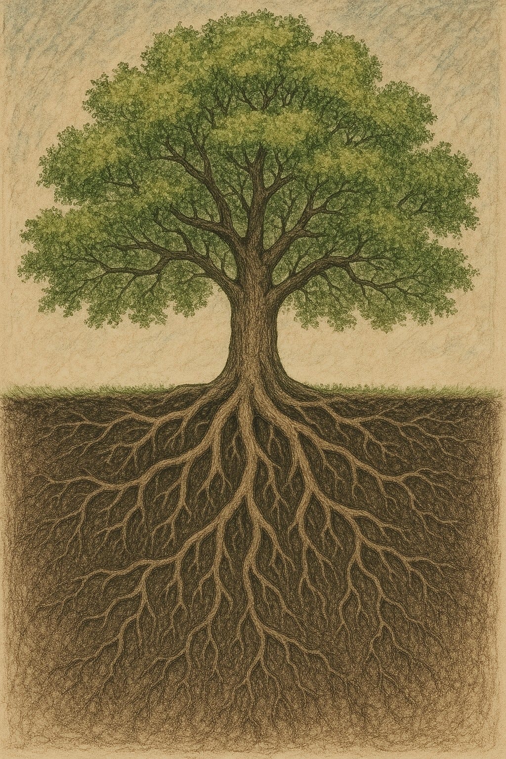 Tree Drawing with deep roots