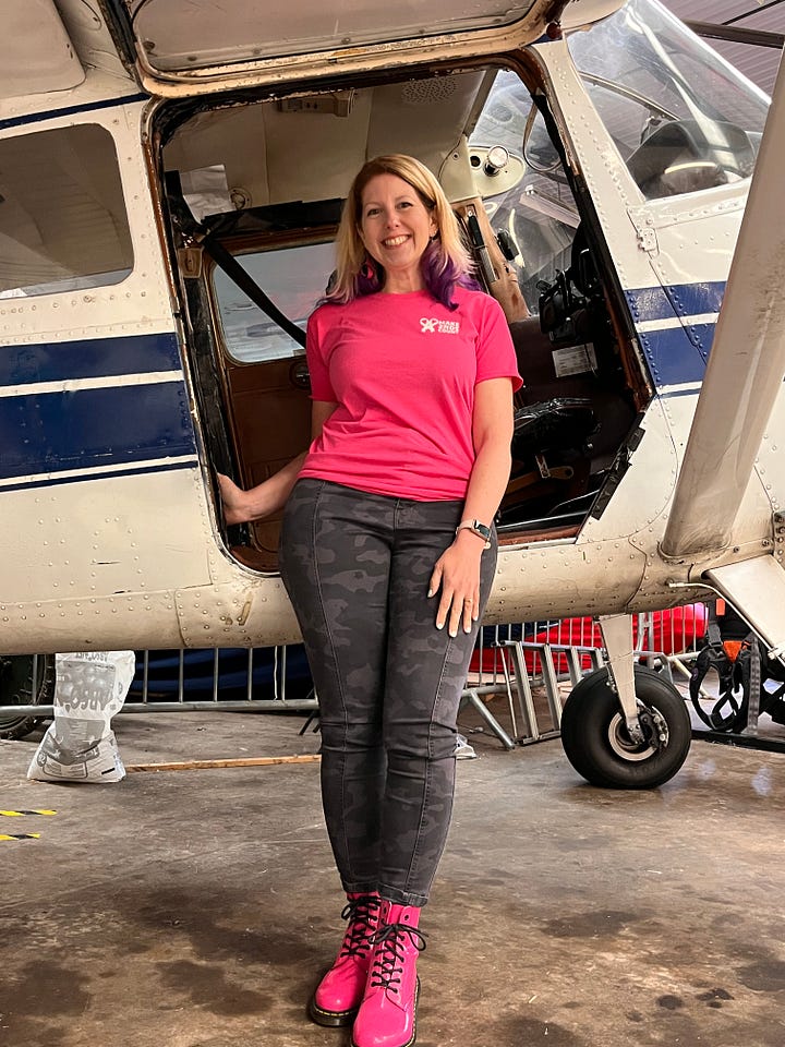 Getting ready for skydive