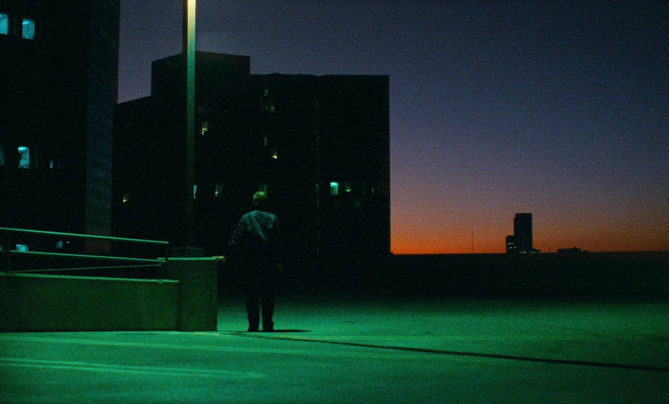 Paris Texas, 1984. Outside/Night – Garage Rooftop II – Harry Dean Stanton – Villa del Arte Paris Texas, 1984. Outside/Night – Garage Rooftop II – Harry Dean Stanton – Villa del Arte