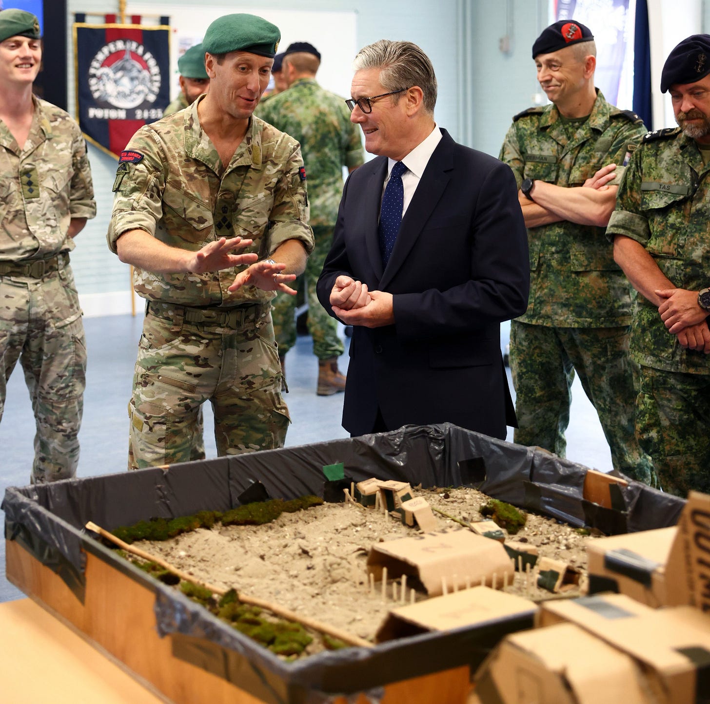 Keir Starmer meets British and Dutch Marines taking part in a joint military training exercise in Rotterdam.