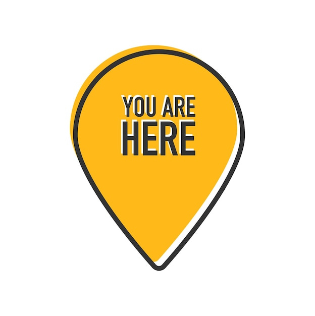 Premium Vector | You Are Here Location Pointer Pin Vector illustration