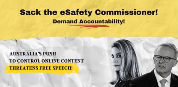 Sack the eSafety Commissioner!