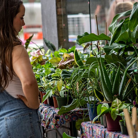 Face painting, the Downtown Farmer's Market, and artists selling their creations