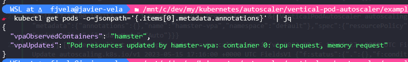 Resultado ejecución comando kubectl get pods Resultado ejecución comando kubectl get pods