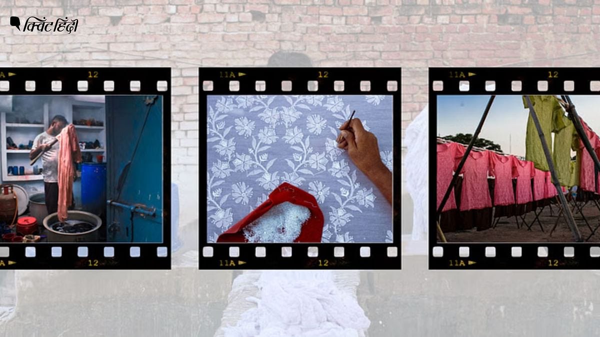 Lucknow Chikankari| लखनऊ की मशहूर चिकनकारी: ब्लॉक प्रिंटिंग से सिलाई तक,  तस्वीरों में देखिए पूरी प्रक्रिया Lucknow Famous Chikankari: Block printing  to stitching, see the whole ...