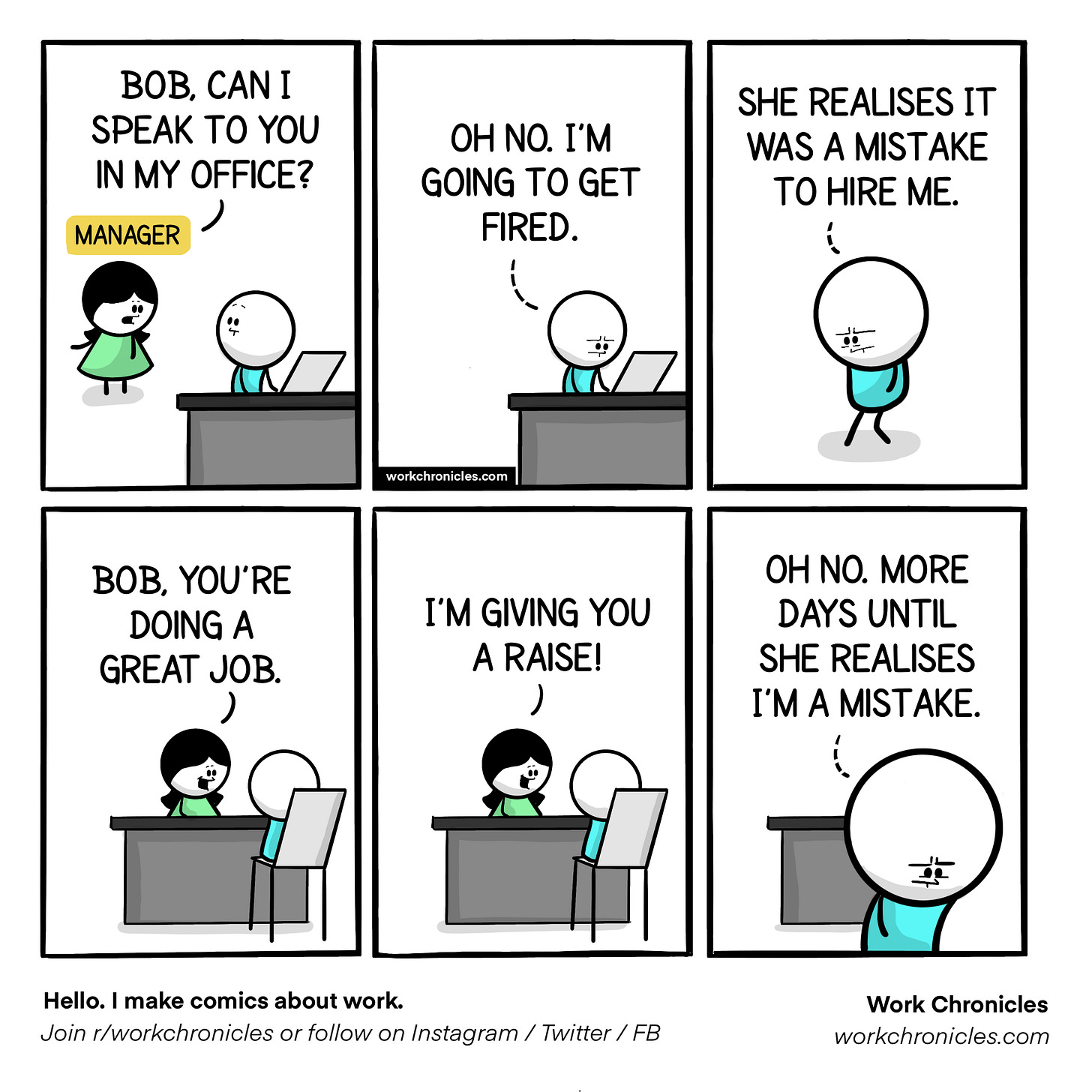 Comic about Imposter Syndrome from workchronicles.com