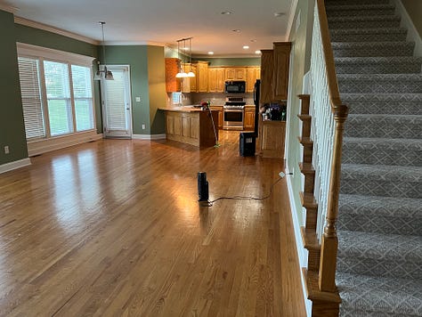 Photos of the house after everything was moved out.