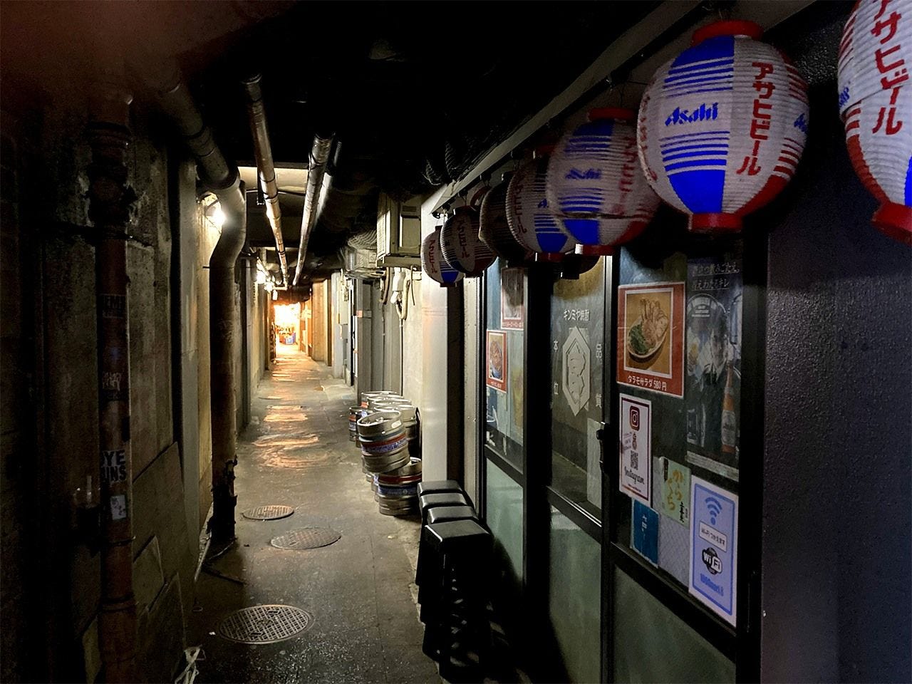 The Sanchoku dining area, near Yūrakuchō Station, is hidden directly under the Yamanote tracks. (© Gianni Simone)