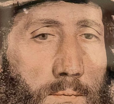 Holbein sketches of Anne Boleyn and an unknown man, and a terracotta bust once thought to have been a young Henry VIII