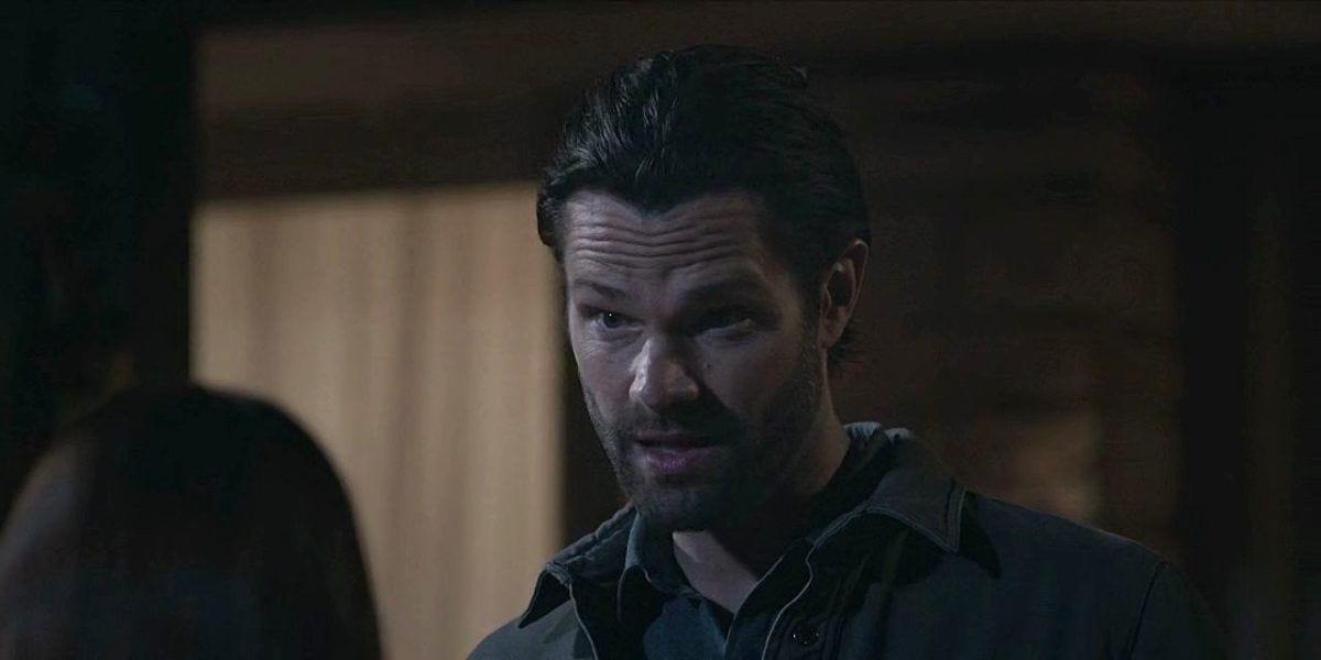 Jared Padalecki Walker saying sorry to daughter Stella about Augie and leaving her in jail overnight 3.07. Jared Padalecki Walker saying sorry to daughter Stella about Augie and leaving her in jail overnight 3.07.