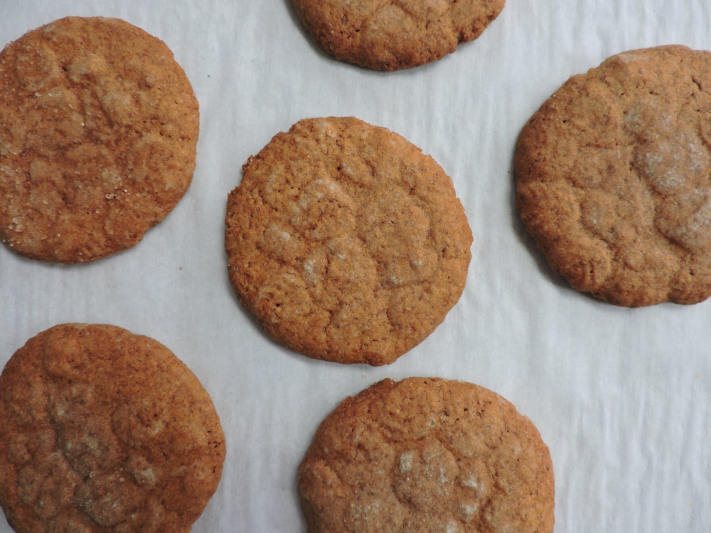 Cookies stamped with the cookie stamp using flour to keep from sticking. The pattern is more subtle, but still plenty enough interest for an everyday cookie. 