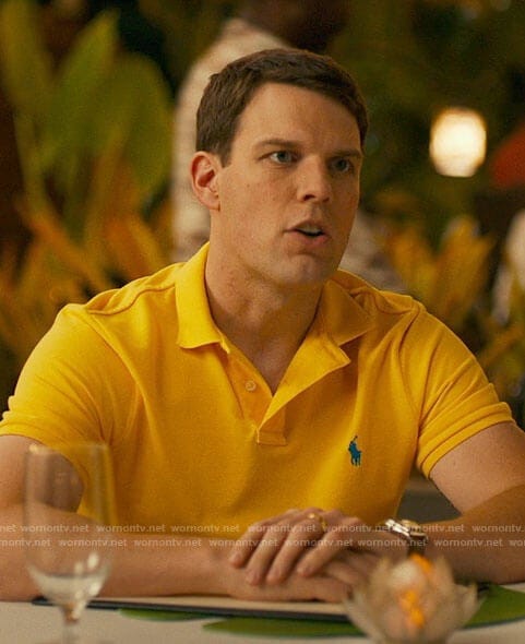 WornOnTV: Shane's yellow polo shirt on The White Lotus | Jake Lacy |  Clothes and Wardrobe from TV