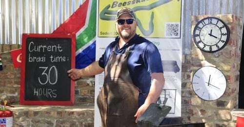 Gielie has smashed the Guinness World Record for the world’s longest braai! | You