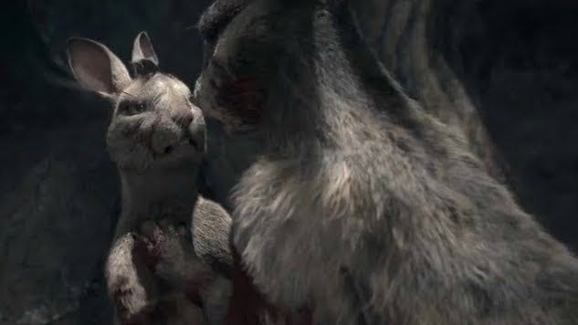 Bigwig and Woundwort fight