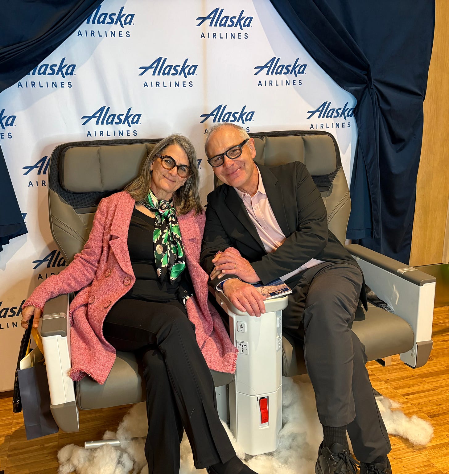 Photo op at the PDX Alaska airlines-sponsored “Greatest Airline Meals of the 20th Century” dinner. Photo op at the PDX Alaska airlines-sponsored “Greatest Airline Meals of the 20th Century” dinner.