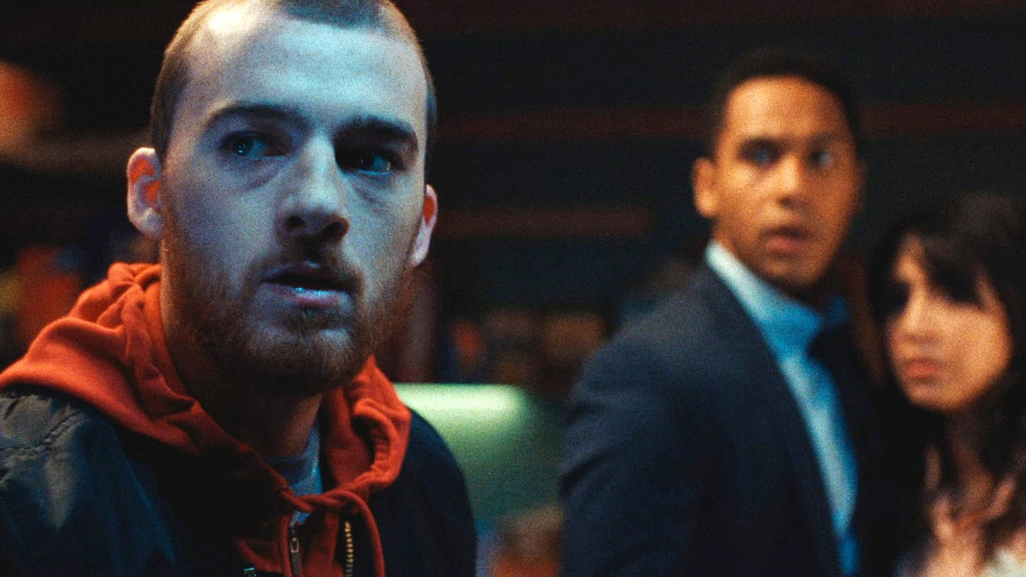 Angus Cloud, Elliot Knight, and Jessica Garza in Your Lucky Day