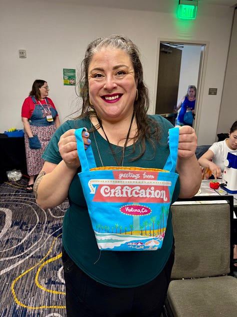 photos of baskets made from totes by students