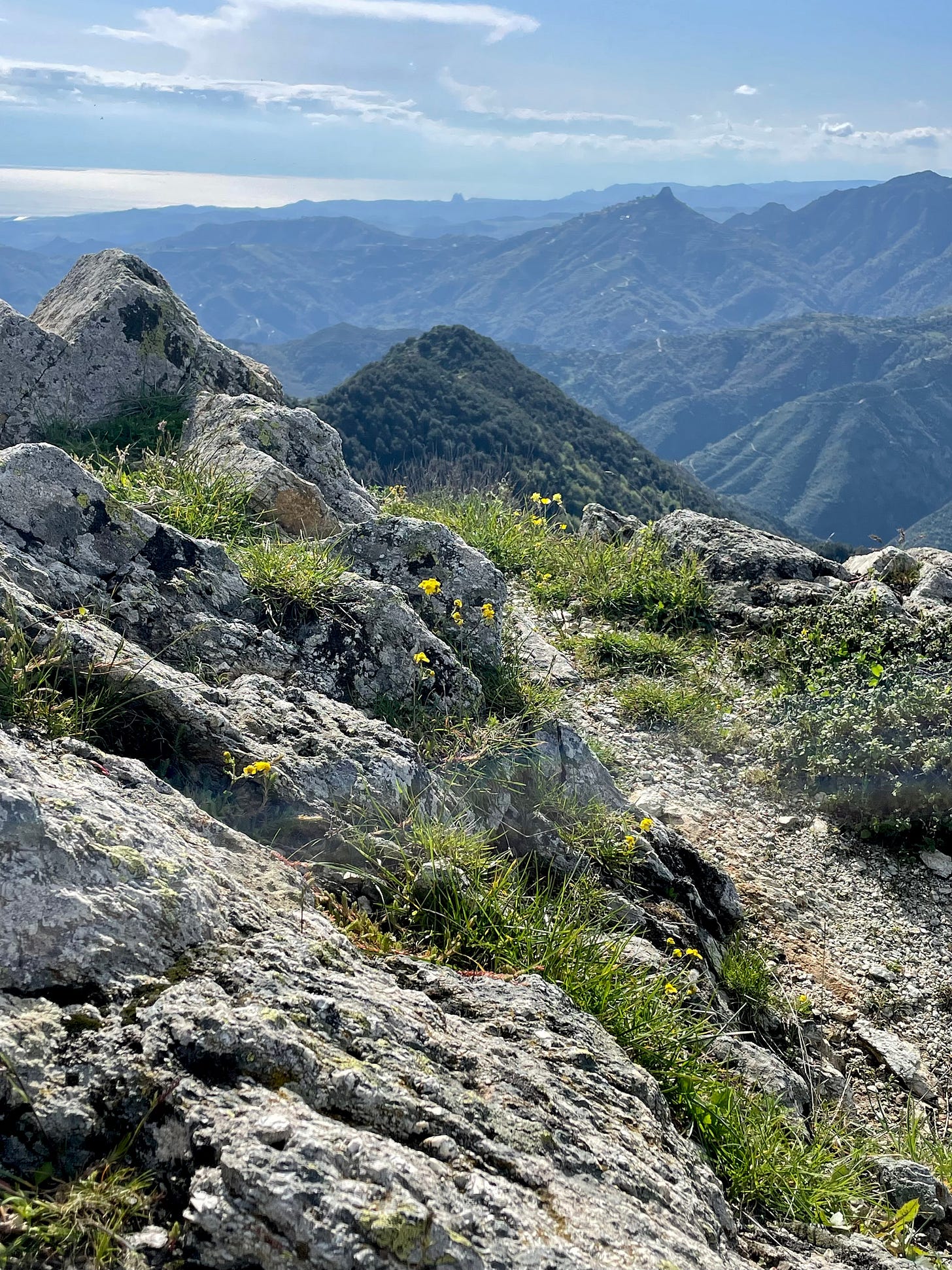 Views across the mountains and the sea 