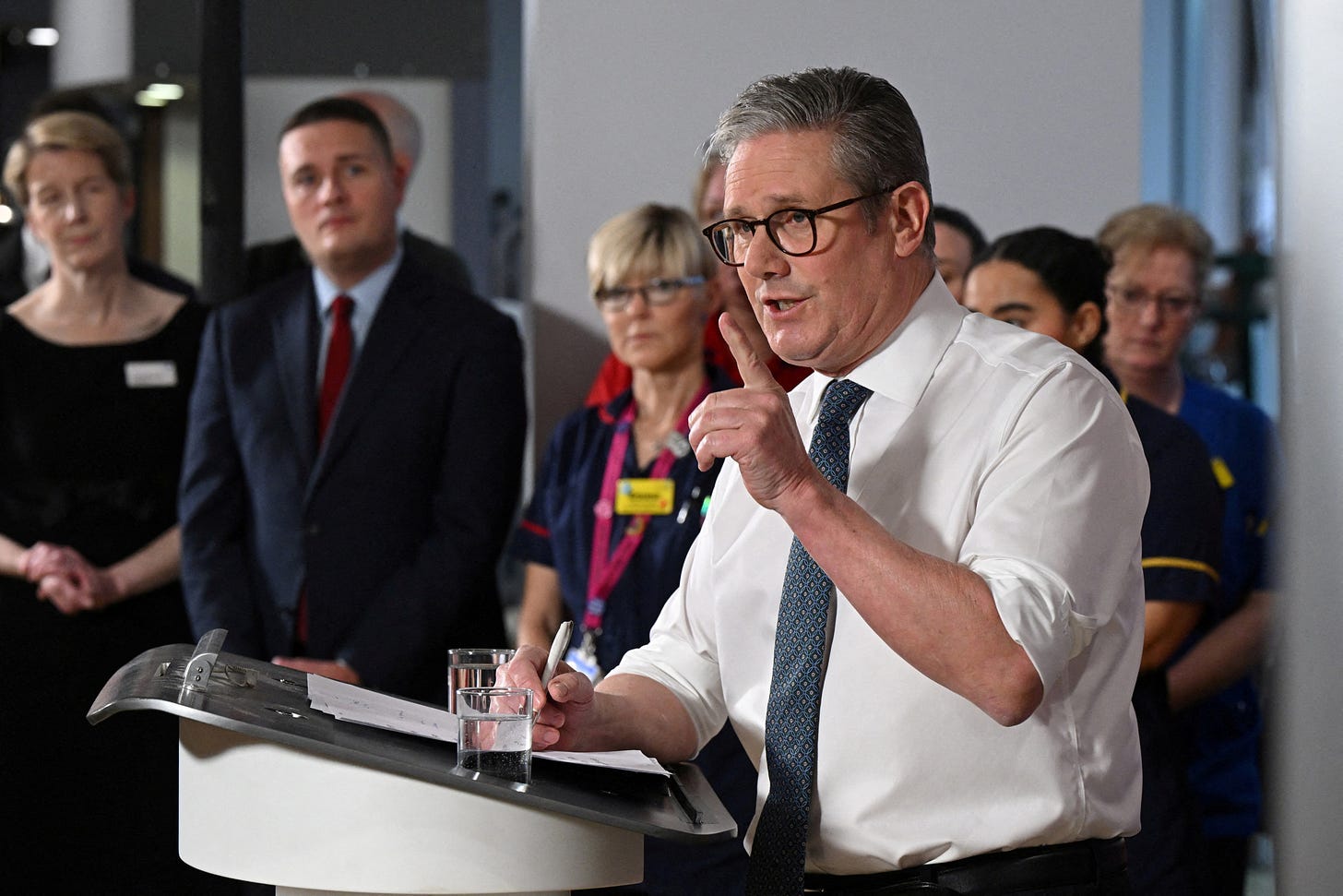 Britain's Prime Minister Keir Starmer gives speech in Surrey Britain's Prime Minister Keir Starmer gives speech in Surrey