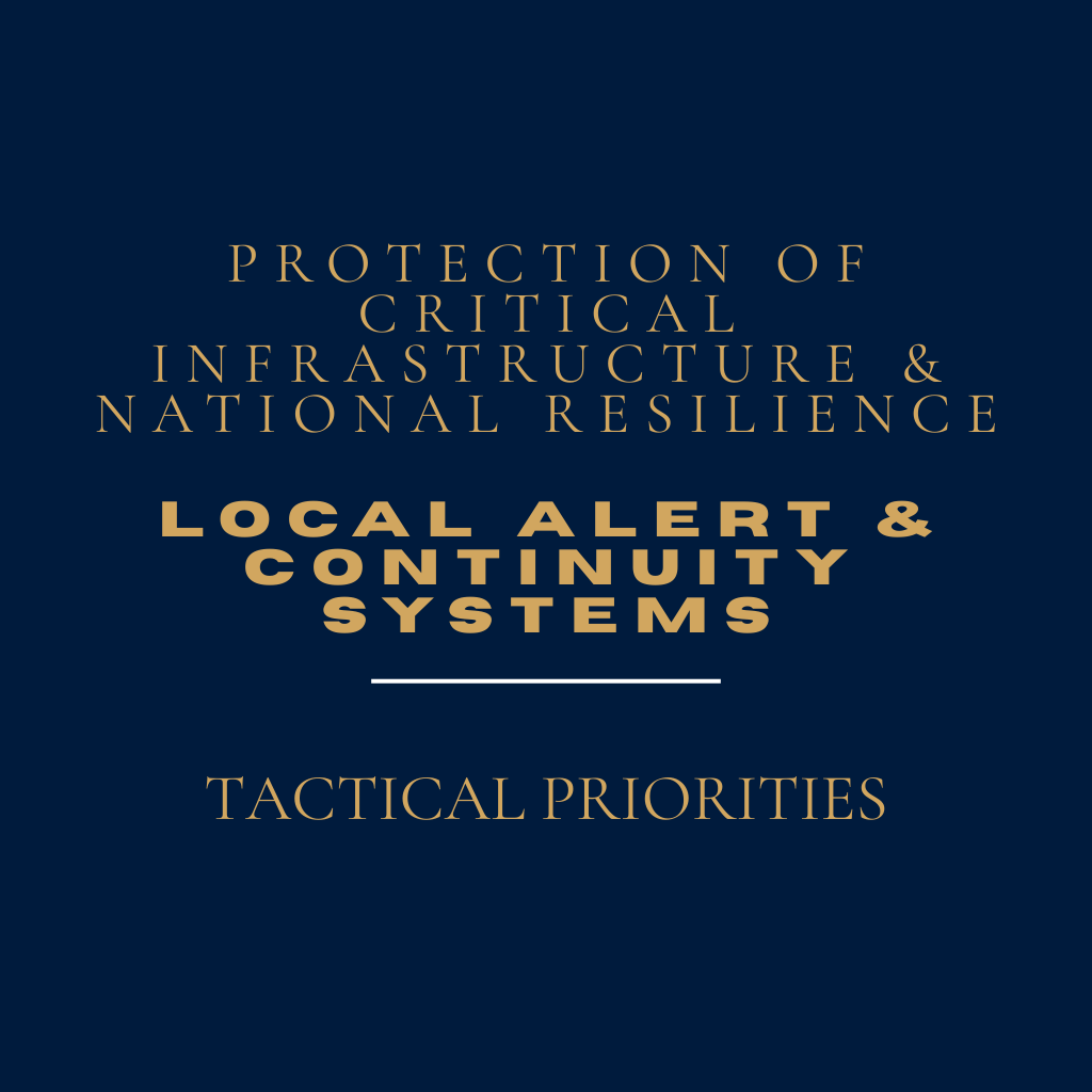 Local Continity Proof Local Alert and Continuity Systems under National Resilience Plans