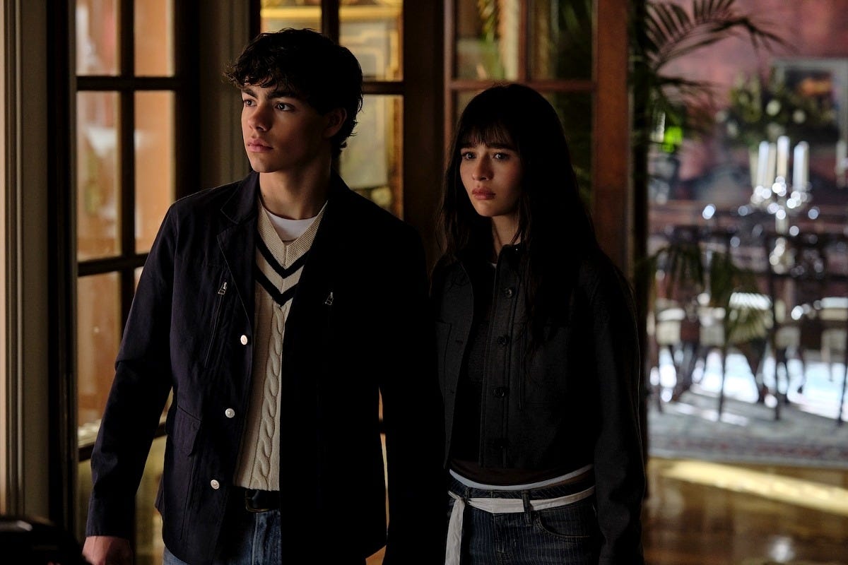 Malachi Barton as Jake and Malina Weissman as Briar in Coven Academy. Image: Disney Malachi Barton as Jake and Malina Weissman as Briar in Coven Academy. Image: Disney