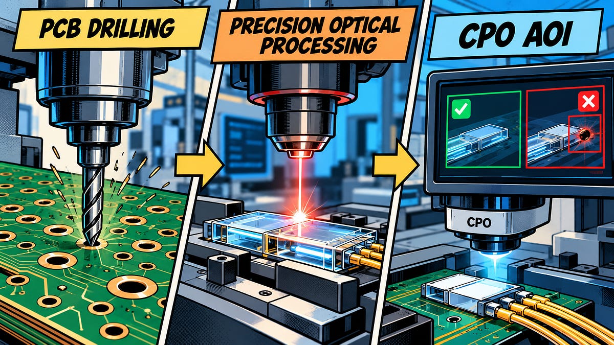 The Semiconductorization of PCB Equipment: From Precision Drilling to CPO Inspection in the AI Era