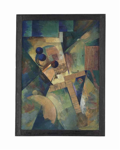 Artwork by Kurt Schwitters, Ja - Was? - Bild, Made of oil, wood and nails on board