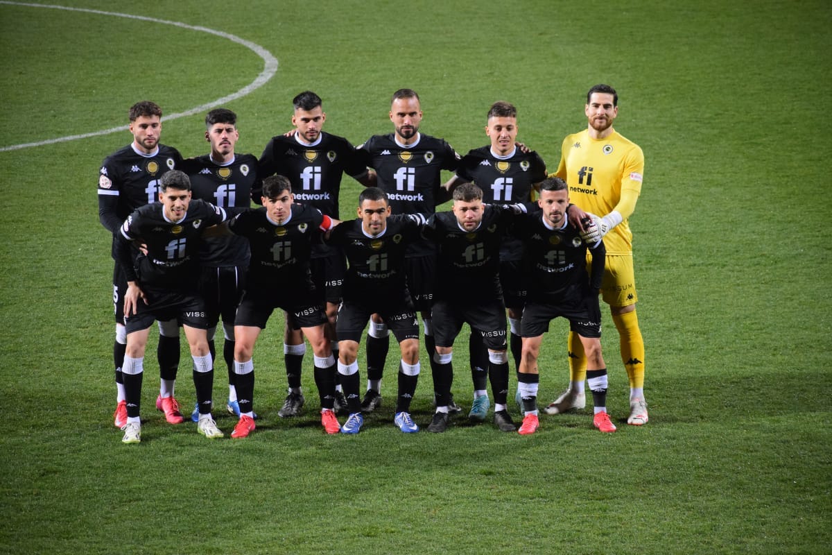 Once del Hércules antes del partido