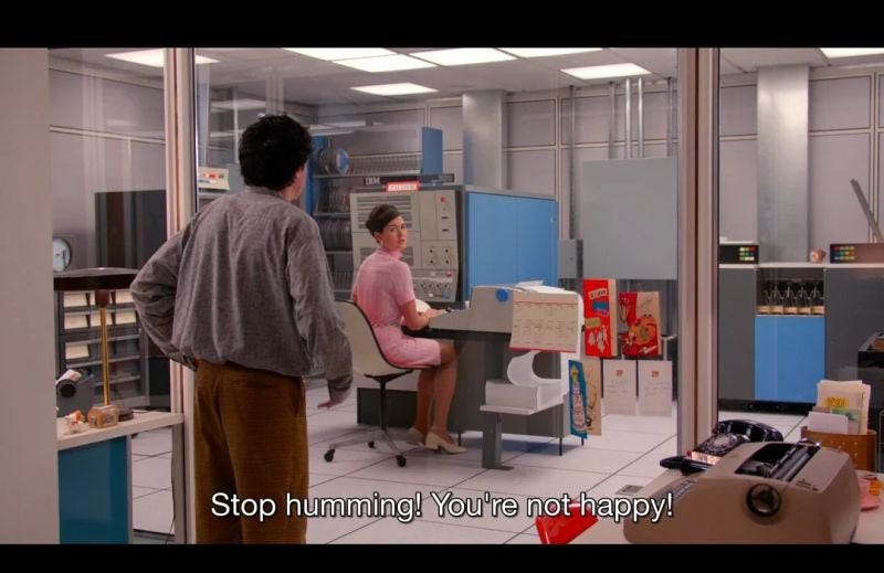 At the episode in Mad Men where everyone is losing their shit thinking  their jobs are going away because the agency bought a computer. Reminds me  of something.