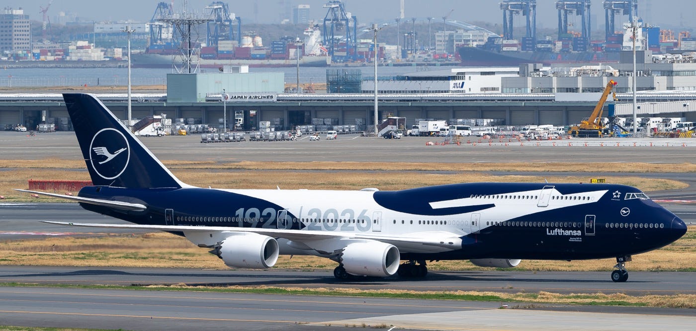 Lufthansa 100 years centennial special livery on a Boeing 747-8