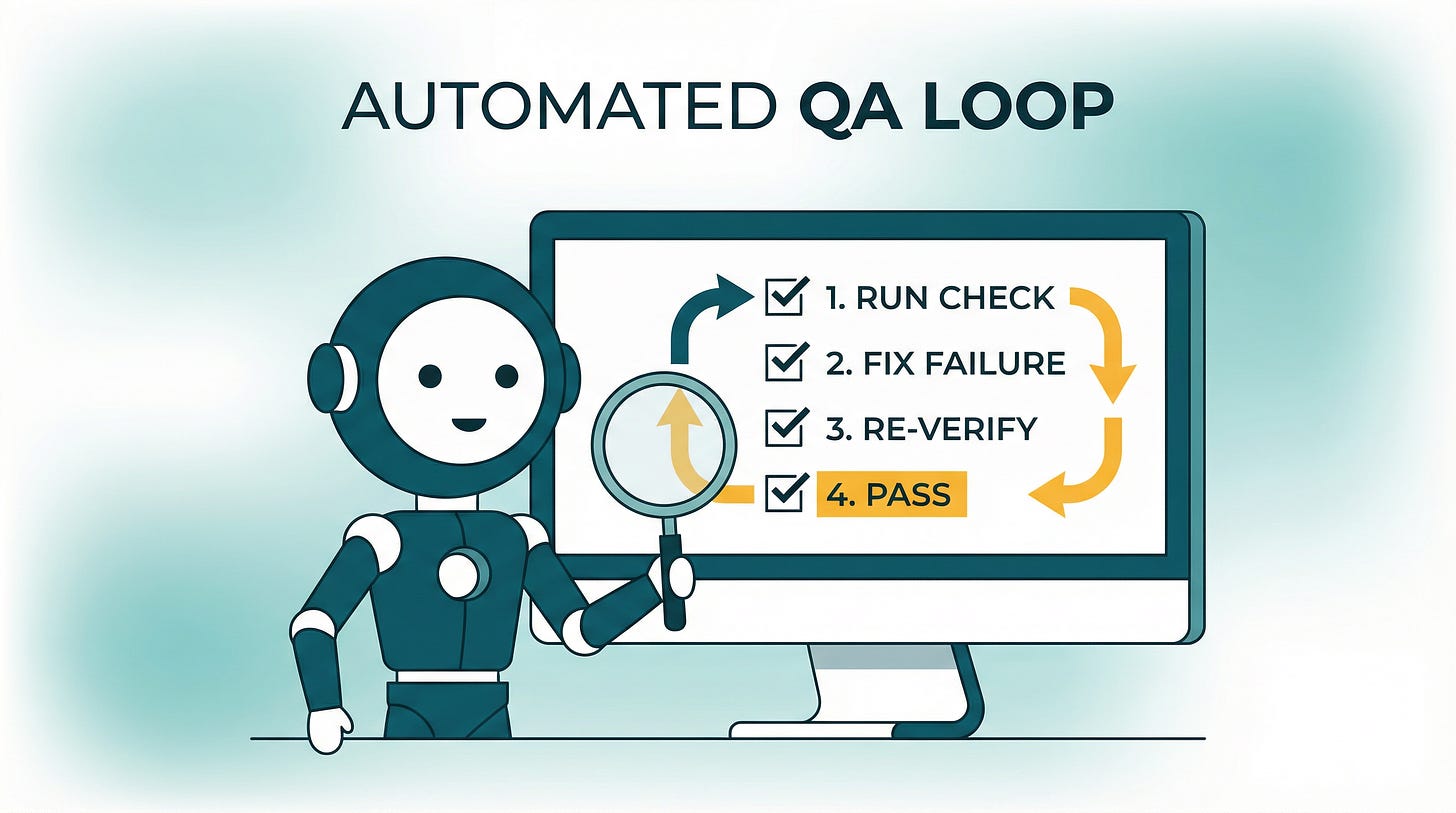 The QA Runner autonomous verify-and-fix loop The QA Runner autonomous verify-and-fix loop
