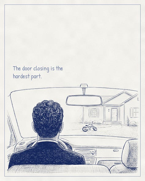 Blue-ink illustration ending on the stat card: the standard custody order gives one parent about 20% of the year.