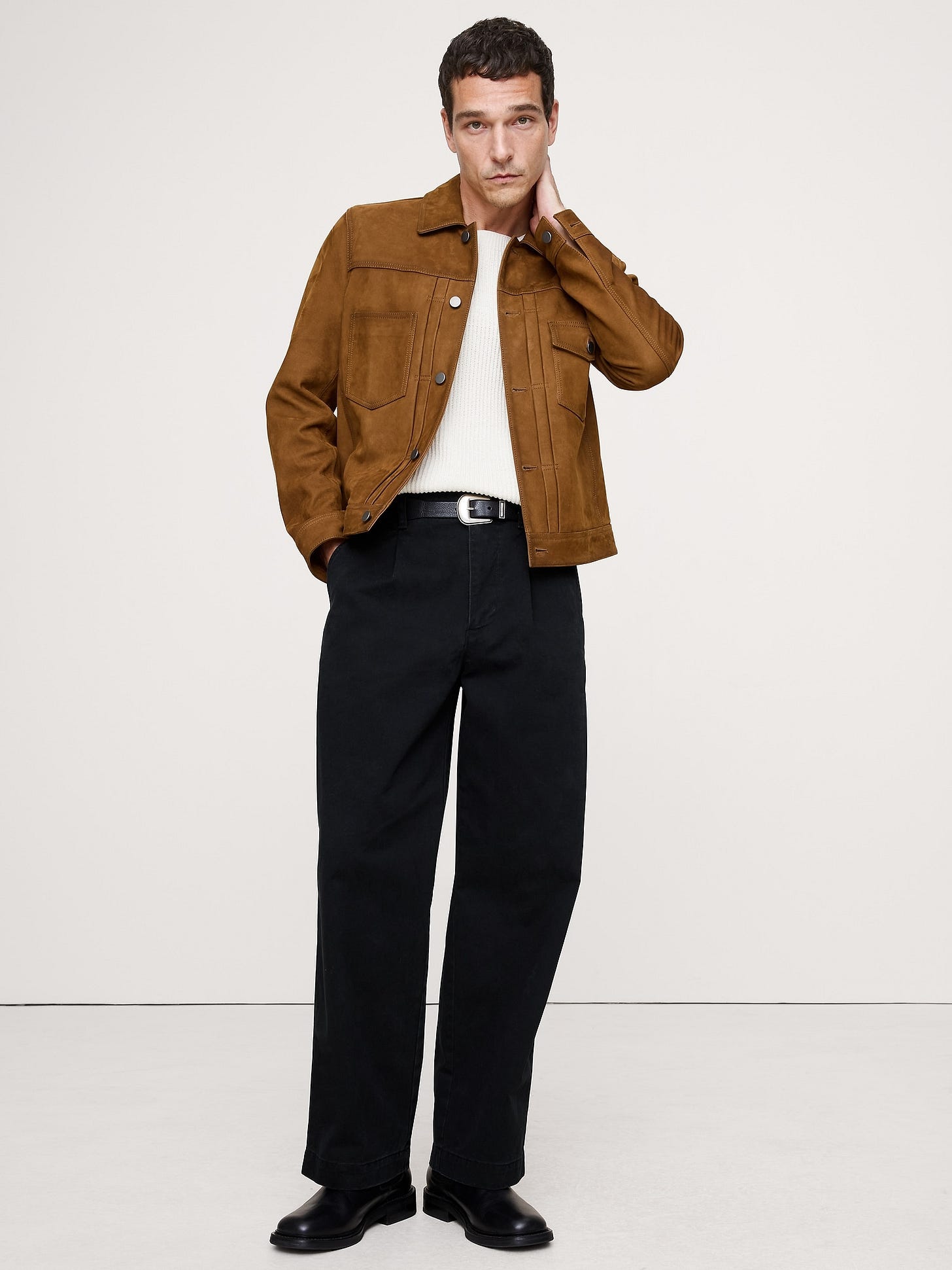 Image number 1 showing, Loose Pleated Chino